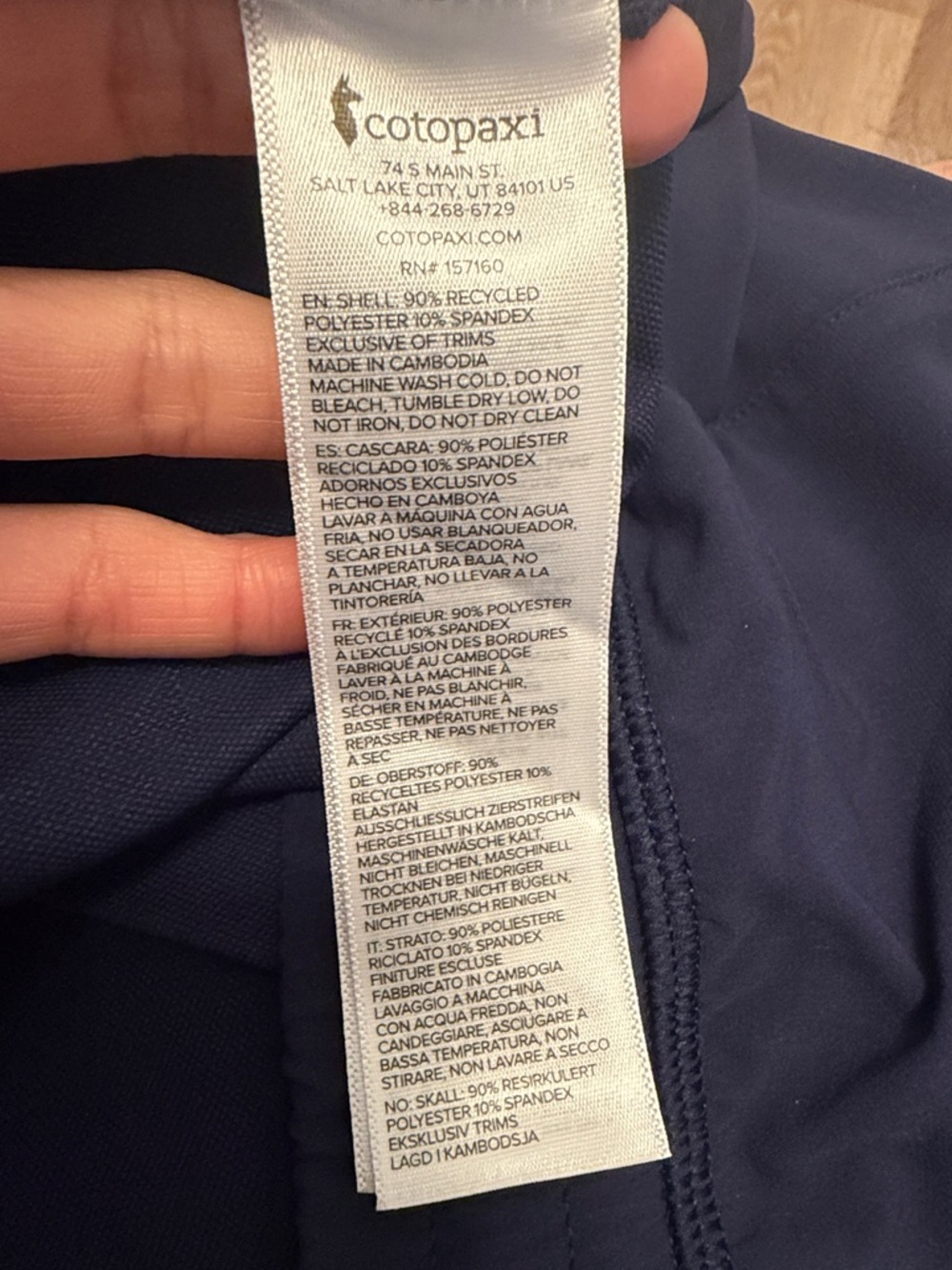 Cotopaxi Subo Pants XL Navy Blue Lightweight Bungee Cuff Hiking Travel Outdoor - Picture 7 of 7